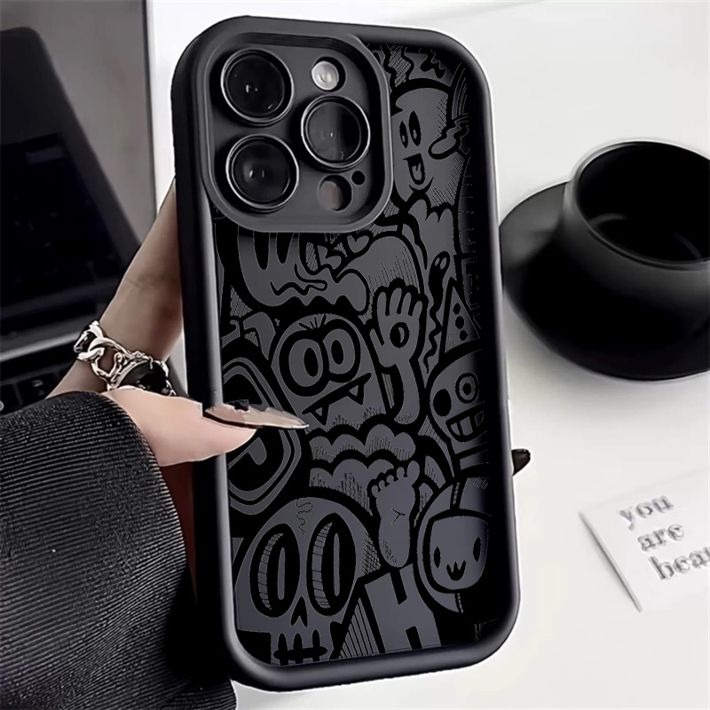 Xo Phone Accessories - Black Graffiti Phone Case For iPhone