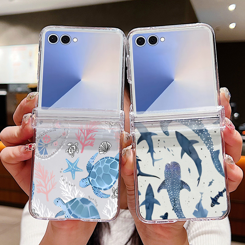 Phone Case Clear - Sharks Shells Phone Case For Samsung
