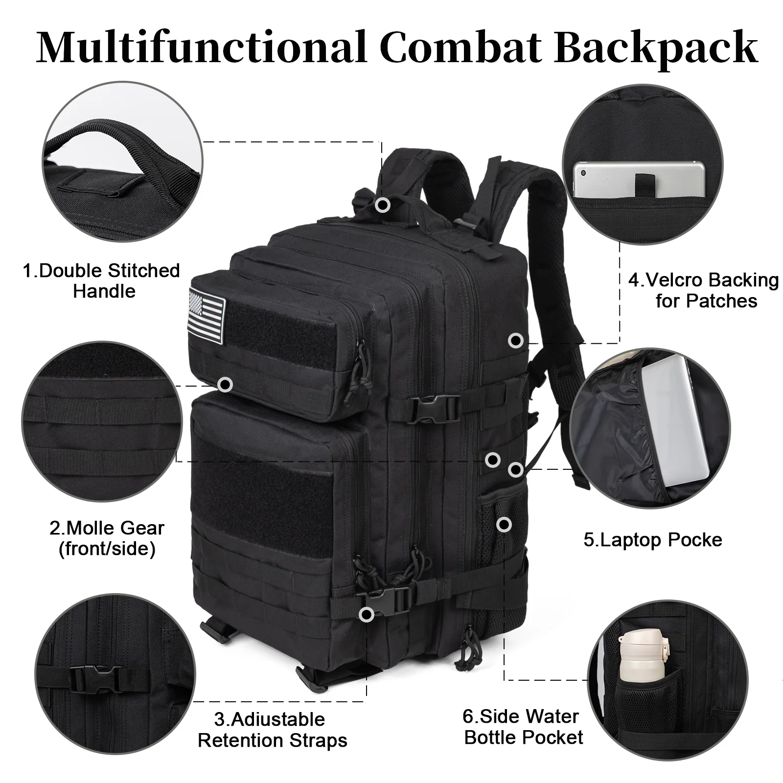 60L Army Military Tactical Bac - Waterproof Phone Bag recension och pris