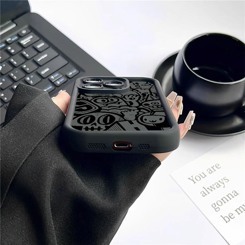 Black Graffiti Phone Case For  - Xo Phone Accessories recension och pris