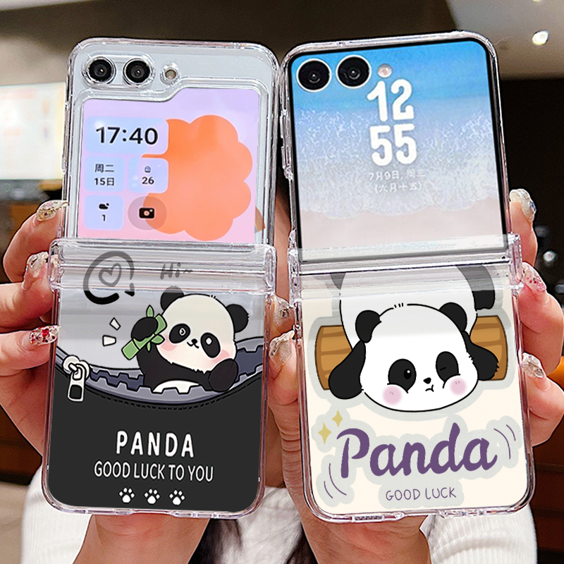 Cute Panda Pattern Phone Case  - Phone Case Clear recension och pris