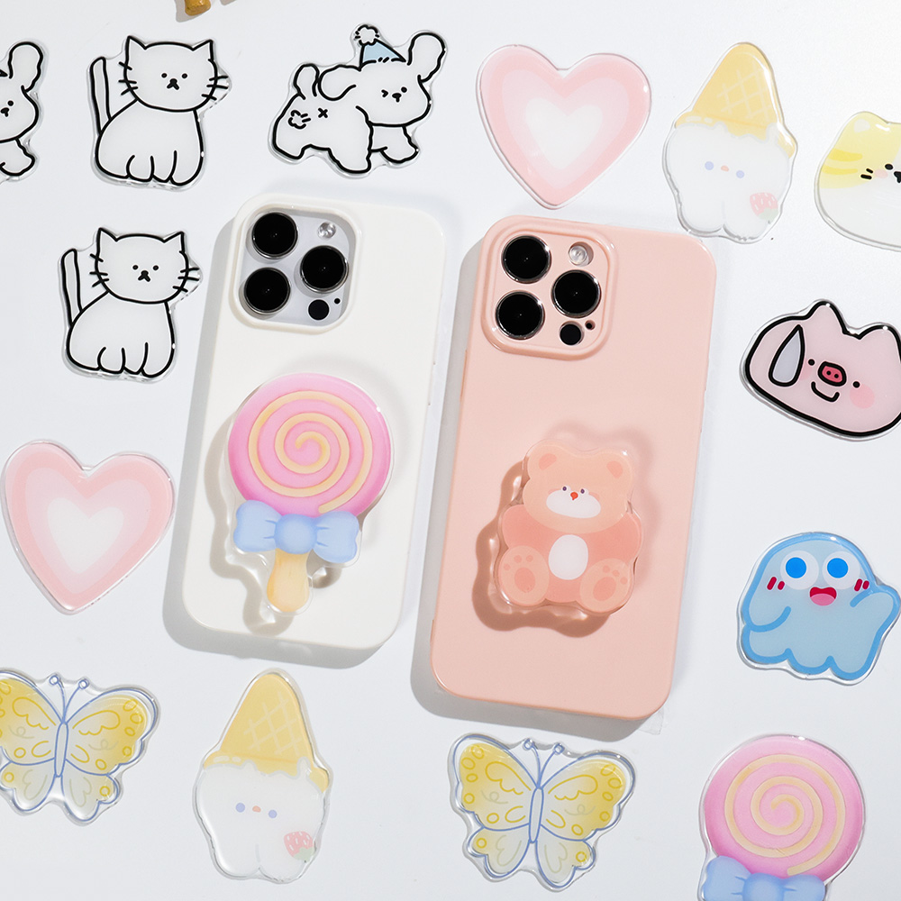 Cute Cartoon Grip Tok Acrylic  - Phone Accessories Vendor recension och pris