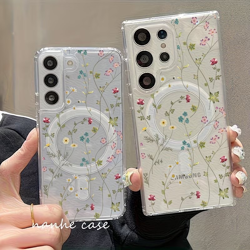 Floral Pattern Magnetic Phone  - Phone Accessories And Cases recension och pris