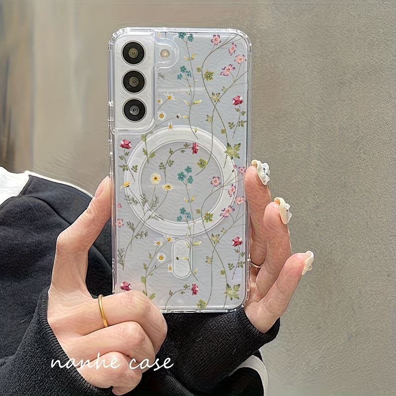 Floral Pattern Magnetic Phone  - Phone Accessories And Cases recension och pris