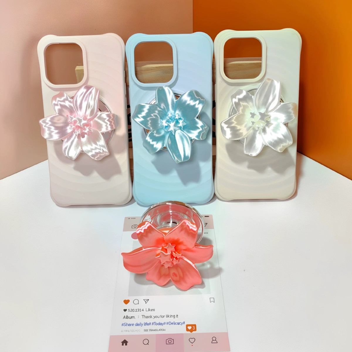Glossy Pearl Lily Flower Magne - Phone Accessories And Cases recension och pris
