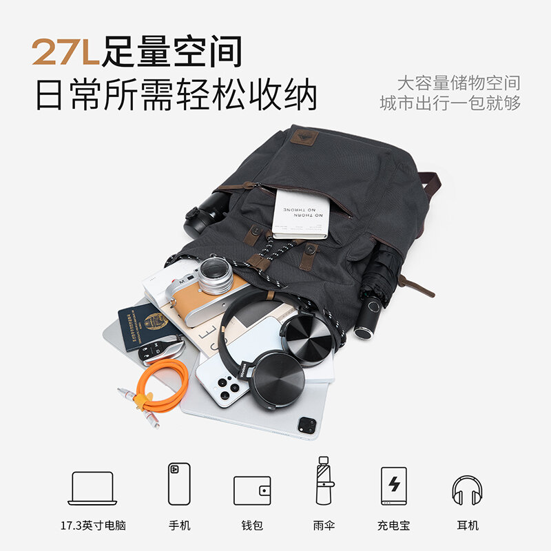MOYYI 27L Large Flap Backpack  - Waterproof Phone Bag recension och pris