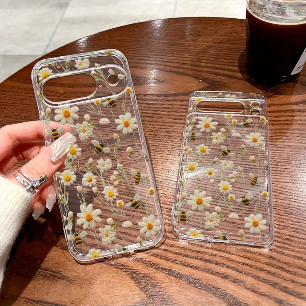 Cute Honeybee Flower Pattern S - Phone Case Clear recension och pris