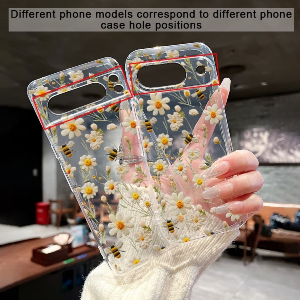 Cute Honeybee Flower Pattern S - Phone Case Clear recension och pris
